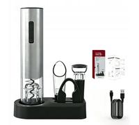 Kit d'ouvre-bouteille électrique - Tire-bouchon automatique - Ouvre les bouteilles en 6 à 8 secondes - Rechargeable - Coupe-capsule - Pompe à vide - Coffret cadeau