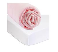 Kit Drap Housse 90x190 cm Lit Une Place + Protège Matelas 90x190 imperméable Lit Simple | 100% Viscose de Bambou | Rose | Sommeil sain | Certifié Label Oeko Tex | Fabriqué en Europe