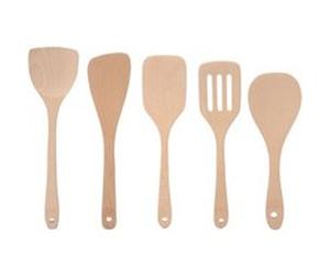 kit d'ustensiles de cuisine 5pcs cuillère à spatule en bois outil de cuisson G