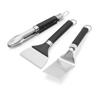 Weber Set d'ustensiles pour plancha 3 pièces – Acier inoxydable, Lavable au lave‑vaisselle