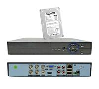 Kit DVR 4 Canaux AHD Avec HD 320GB P2P Xmeye Serveur Web HDMI Disque Dur App
