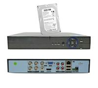 Kit Dvr 4 Canaux Avec Disque Dur De 500 Go Inclus P2P Professionnel 5 Mpx Uhd