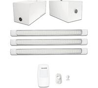 KIT éclairage sans fil sur batterie rechargeable pour Garage - Box sous sol - Cave sans électricité - Lampe lumière puissante 3300 lm - Prêt à poser - Idéal pour abris de jardin, grenier, atelier