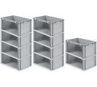 Kit économique 10x Eurobox NextGen Store | hxlxp 32x40x60cm | 65 litres | côté ouvert | bacs Euro, bacs de transport, bacs de manutention, bacs gerbables