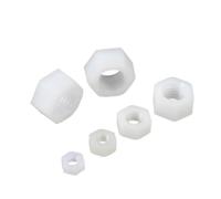 Kit Écrou Hexagonal Nylon Noir | Écrous hexagonaux en nylon for fixation de boulons.(White,M5 150pcs)