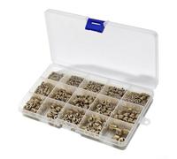 Kit Écrous Insert Laiton 450PCS Anti-Rouille M2-M8 | Filetage interne pour précis, compatibilité standard, finition lisse, pour idéal assemblage plastique, 450 pièces
