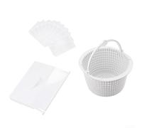 Kit écumoire de piscine SPX1091C SPX1091K1 avec 1 panier, 2 portes de déversoir et 10 sacs compatibles avec Hayward SP1091LX SP1091WM Blanc Pièces de rechange