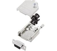 Kit embase SUB-D femelle Nombre de pôles: 9 encitech DTZK09-DBS-K 6355-0002-11 180 ° fût à souder 1 set