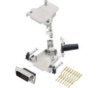 Kit embase SUB-D mâle mâle, droit 15 pôles encitech D45ZF15-DBCP15-K 6355-0049-02 45 ° à sertir 1 pc(s)