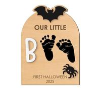 Kit Empreinte Bébé,Halloween Pour Empreintes Bébé | Ornement Souvenir avec Tampon Encreur pour Chambre Fêtes de Noël et Naissance Parents
