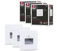 Kit Encastré mural LED Edge Kit de 3 80x80mm 3x1,2W 3x25lm 230V 2700K Blanc dépoli Blanc dépoli G
