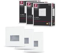 Kit Encastré mural LED Edge Kit de 3 carré 80x80 mm 3x1,2W 3x50lm 230V 2700K Blanc dépoli Blanc dépoli G
