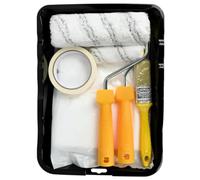 kit Ensemble complet de peinture murale, 8 pièces, 1 rouleaux 10cm,1rouleau 20cm, 1 pinceau,un rouleau de scotch peinture, 1 bache de protection, 1 bac de peinture