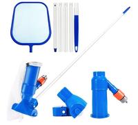 Kit Entretien Nettoyage Piscine avec Perche Télescopique, aspirateur de Bassin, épuisette Set de Nettoyage de Piscine 3 pièces