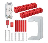 Kit Entretoises pour prise 52 Réglable Mural Kit Entretoises | 24 entretoises empilables, 6 cales métal, 6 tubes, 16 , réparation complète prise