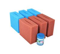 Kit éponge de rechange + démarreur de filtre pour filtre de bassin Oase Biosmart 14000/16000