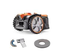 Kit essentiel LawnMaster AMB16-400 - Tondeuse robotisée à vision automatique avec recharge automatique - avec bande magnétique et lames de rechange