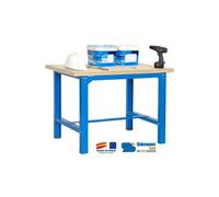 Simon Rack - Kit Etabli 865x1800x750mm Bleu/Bois - BT6 PLYWOOD 1800 Bleu G