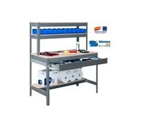 - Kit Etabli avec tiroir 1440x900x750mm - BT-1 BOX 900 GRIS FONCE/BOIS