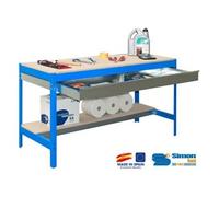 - Kit Etabli avec tiroir 840x1500x750mm - BT-3 BOX 1500 BLEU/BOIS