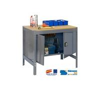 Simon Rack - Kit Etabli avec un verrou 840x1200x750mm Charge 600 Kg - BT3 LOCKER 1200 GRIS FONCE