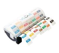 Kit étiquettes alimentaires solubles code couleur distributeur plastique 24 mm Vogue Multicolore G