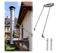 Kit étrier de soutien conduit cheminée, acier inoxydable pour poêle à bois | Maintien solide du tuyau, réduction des oscillations, fixation murale fournie, usage extérieur(7.0 inch(180mm) Dia)