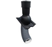 Kit Eurovent VENTOS X PLUS 150 mm Noir RAL 9005 + FLEXOS X PLUS 60 cm Gris