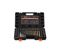 VEVOR Kit Extracteurs de Vis Cassée 65PCs, Outils d'Extraction d'Écrous Endommagés et Arrondis, pour Réparation Domicile Atelier, en Acier Cr-Mo Robuste, avec Adaptateurs et Coffret de Rangement