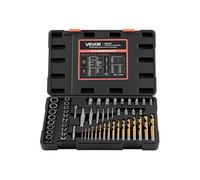 VEVOR Kit Extracteurs de Vis Cassée 54PCs, Outils d'Extraction d'Écrous Endommagés et Arrondis, pour Réparation Domicile Atelier, en Acier Cr-Mo Robuste, avec Adaptateurs et Coffret de Rangement