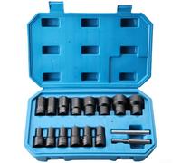 Kit Extraction Écrous Rouillés 8-27mm 1/2 Pouce | Acier Cr-Mo traité, haute résistance couple, finition bleue, coffret plastique inclus, usage pro
