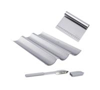 Kit faire son pain : plaque à baguettes + coupe pâte+ incisette