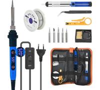 Kit fer à souder 80 W avec écran LCD, température réglable de 180 à 480 °C, 5 pointes