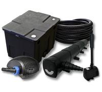Kit filtration de bassin 12000l 72W Stérilisateur Pompe 40W 25m Tuyau Fontaine