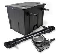 SunSun Kit complet: CBF-350 Filtre de bassin jusqu'à 12000 L Biologique, NEO10000 SuperECO pompe de filtration 10000l/h 80W, CUV-672 lampe uv UVC Clarificateur avec 72W