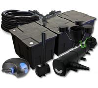 SunSun Kit complet: CBF-350C Filtre de bassin jusqu'à 90000 L, CTF-12000 pompe 12000l/h 100W, CUV-272 lampe uv 72W, 25m Tuyau 25mm, CSP-250 Écumeur 2500l/h, HJ-943 fontaine 800l/h, Y-distributeur