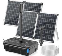 Kit filtre solaire pour étang de 100W et pompe pour fontaine, comprenant une pompe submersible de 4500 l/h avec filtration en 4 étapes et 3 buses, idéal pour les étangs de jardin, les aquariums et les