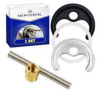 Kit Fixation Robinet 1 Pièce Tige Ecrou et Joint 2 Plaques Fer à Cheval | Kit de Fixation Robinet pour Mitigeur Monocommande - MONTERAL