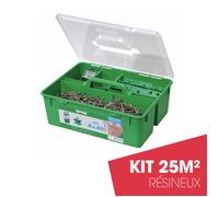 Kit Fixation Terrasse Bois Résineux - SPAX - 4,5x60