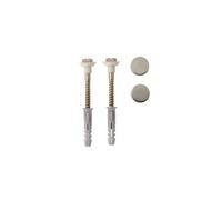 Kit fixation WC/bidet, tête hexagonale fendue - 6 x 70 mm