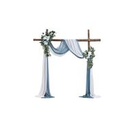 VEVOR Kit Fleurs Artificielles pour Arche de Mariage avec 2 Bouquets de Fleurs, 2 Rideaux Translucides, pour Décoration Célébrations Cérémonie, de Toile de Fond de Réception, Événements, Bleu Blanc