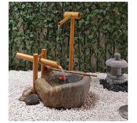 Kit fontaine en bambou pour jardin zen extérieur, fontaine d'eau faite à la main, hauteur du bec d'eau en bambou pour décoration de jardin tranquille