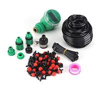 Kit Goutte à Goute 25m avec Minuteur Système Arrosage Automatique Jardin | Arrosage précis racines économise eau pour fleurs et potager maison facile
