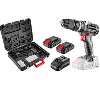 Kit GRAPHITE E+ : Perceuse/visseuse électrique sans balais 18V avec impact, Li-Ion, 13 mm, 2 batteries 2Ah, étui de chargement