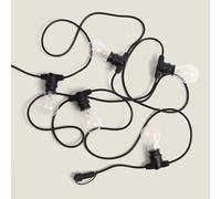 Kit Guirlande Lumineuse Extérieure Ip44 5m Noir + 5 Ampoules Led Filament B22 2w 4000k Blanc Neutre