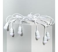 Kit Guirlande Waterproof 5.5m Blanche + 8 Ampoules Led E27 G45 3w De Couleurs Blanc