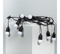 Kit Guirlande Waterproof 5.5m Noire + 8 Ampoules Led E27 G45 3w De Couleurs Blanc