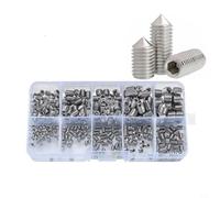 Kit Hexagonales 304 pour porte et Robinet 250pcs Kit Hexagonales | Acier inoxydable 304, pointe conique, haute résistance pour torsion, pour idéal matériaux tendres, 250 unités