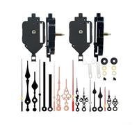 Kit horloge murale DIY 2 mécanismes pour visages de 10-30cm | Deux mécanismes silencieux, secondes de saut, taille 115 x 56 mm, convient aux panneaux de 7 à 12 mm, AA pour piles