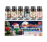 Kit Huiles Pour Diffuseur Purificateur d'air naturel à longue durée | Coffret De 6 Senteurs De Noël Pour Aromathérapie Bougies, Savons, Maison, Voiture, Salon, Chambre, Bureau, Bain